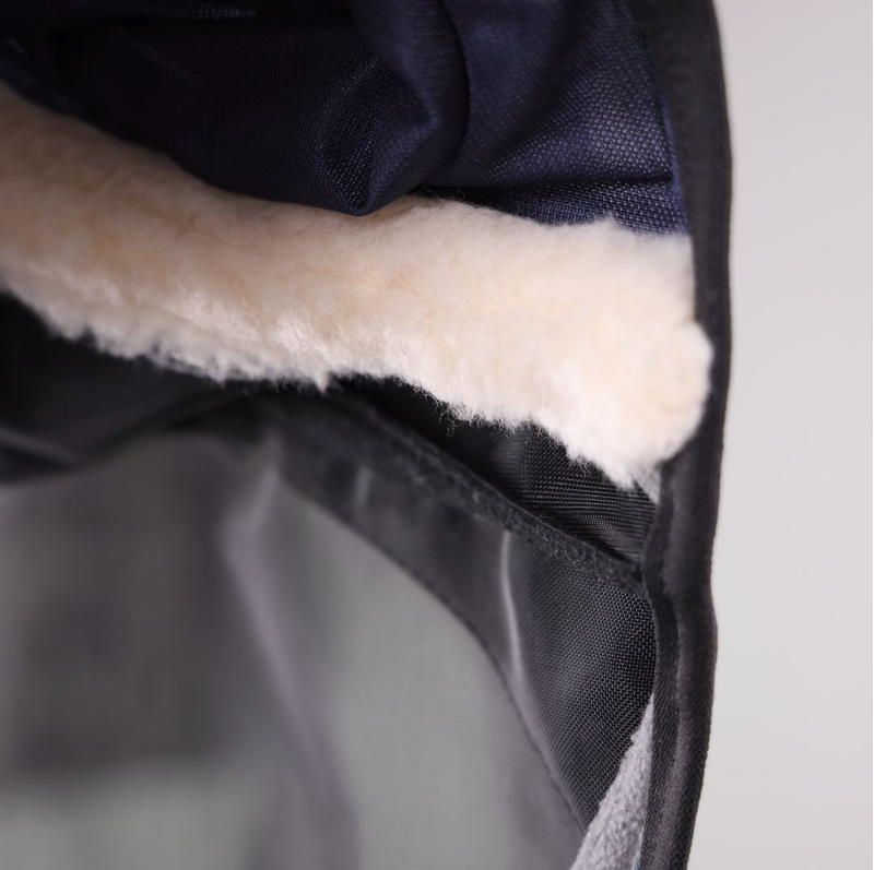 Shires FlyGuard Pro Deluxe Fly Mask With Ears - Navy-2