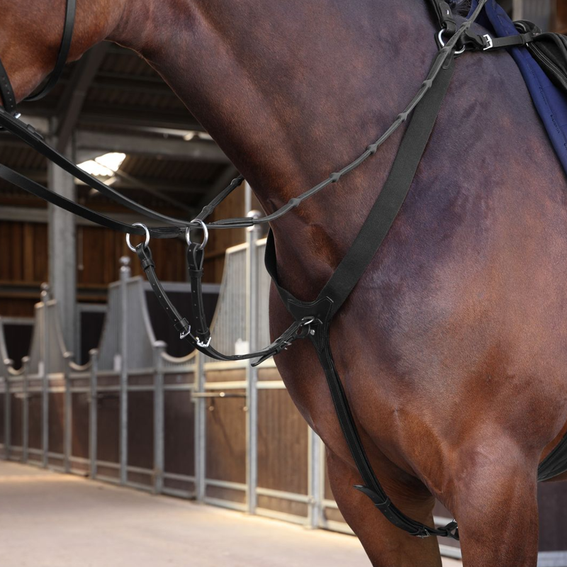 Shires Velociti LUSSO Elite Elastic Breastplate - Black