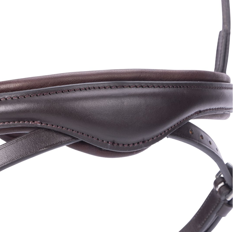 Shires Velociti LUSSO Elite Flash Noseband - Havana-2