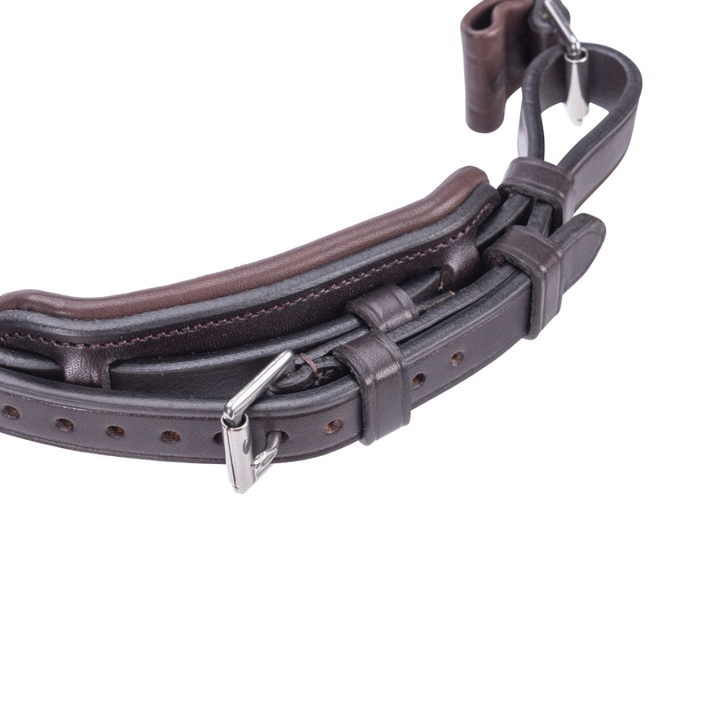 Shires Velociti LUSSO Elite Padded Cavesson Noseband - Havana-2
