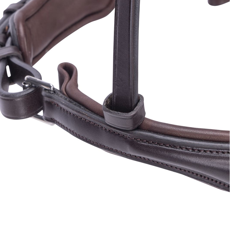 Shires Velociti LUSSO Elite Padded Cavesson Noseband - Havana-1