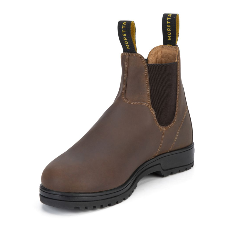 Shires Moretta Ettore Leather Work Boots - Brown