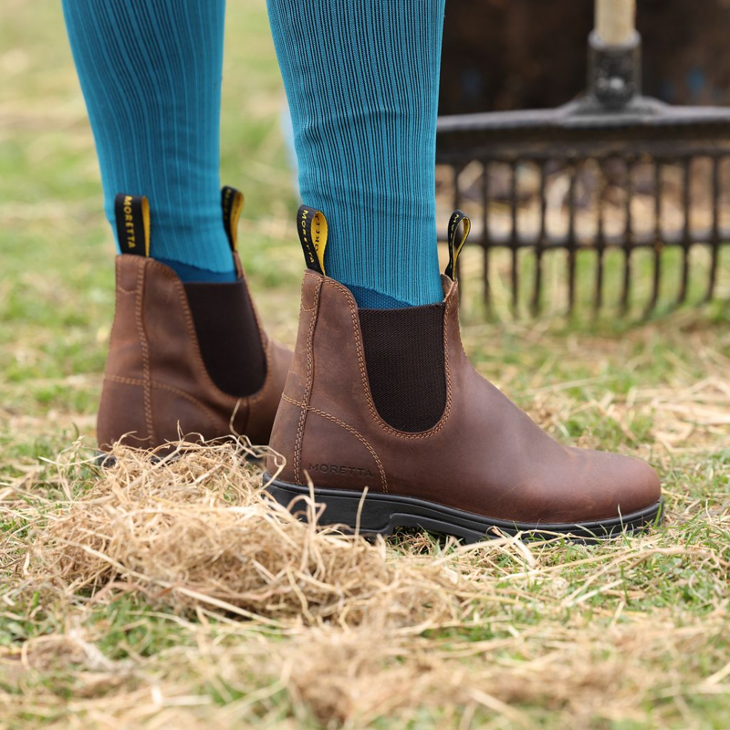 Shires Moretta Ettore Leather Work Boots - Brown-5