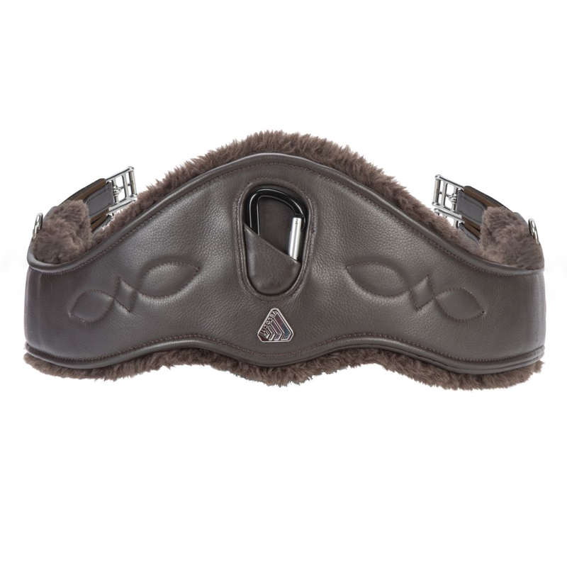 Shires Velociti LUSSO Anatomical SupaFleece Girth With Elastic - Havana