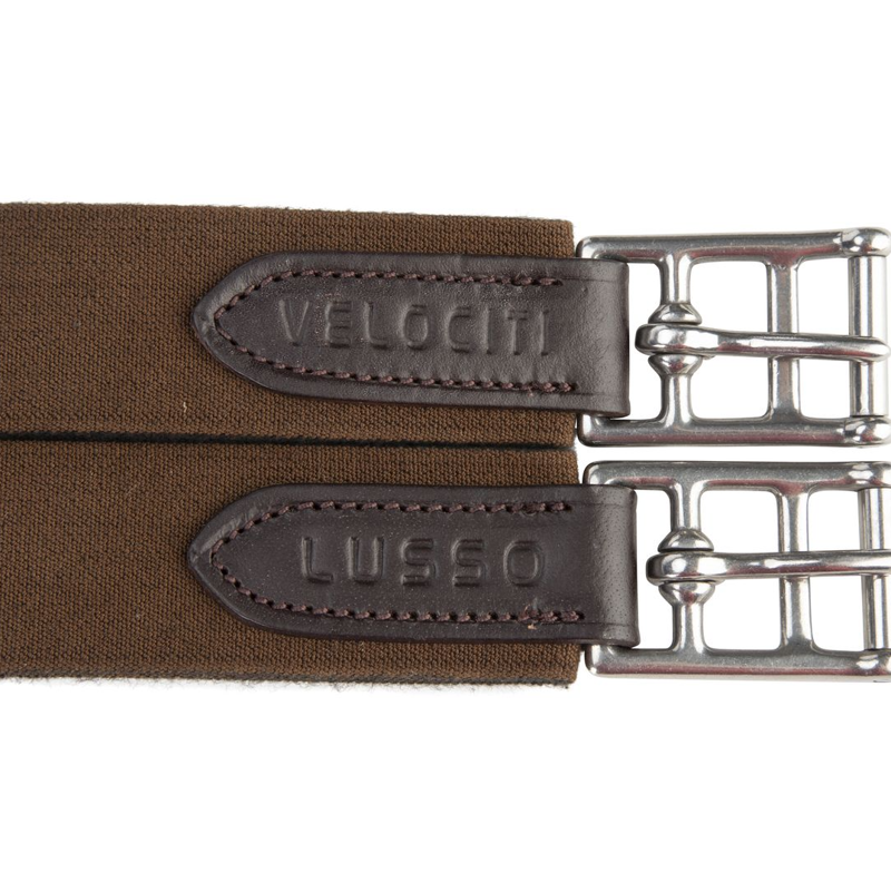 Shires Velociti LUSSO Anatomical SupaFleece Girth With Elastic - Havana-3