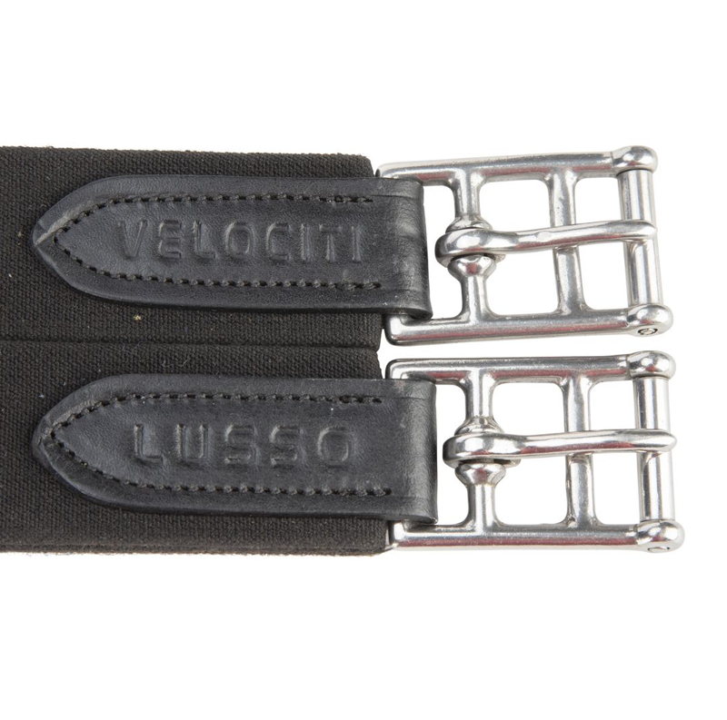 Shires Velociti LUSSO Anatomical SupaFleece Girth With Elastic - Black-2