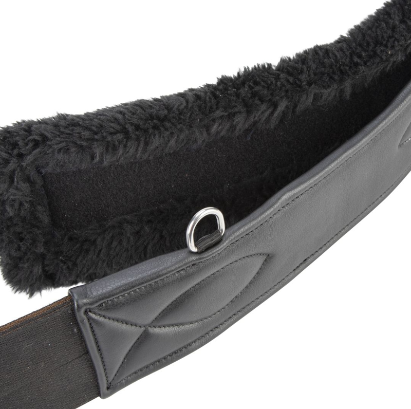 Shires Velociti LUSSO Anatomical SupaFleece Girth With Elastic - Black-1