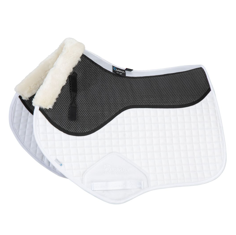 Shires ARMA Soft Grip Jump Saddlecloth - White