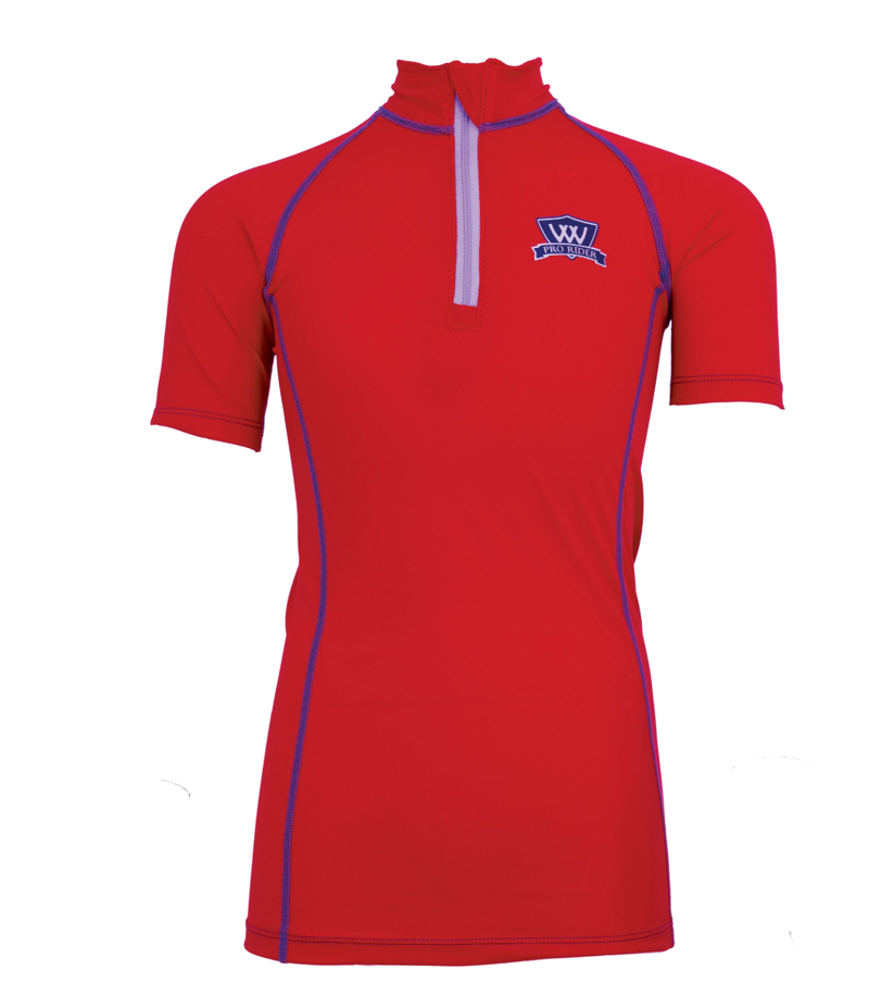 Woof Wear Children's Short Sleeve Base Layer - Royal Red