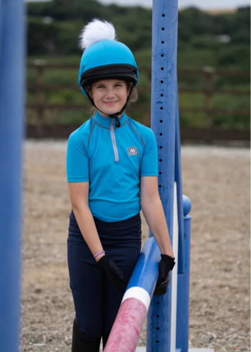 Woof Wear Children's Short Sleeve Base Layer - Turquoise-1