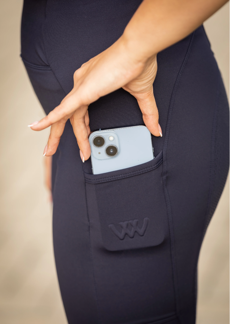 Woof Wear Original Women's Knee Grip Riding Tights - Navy-2