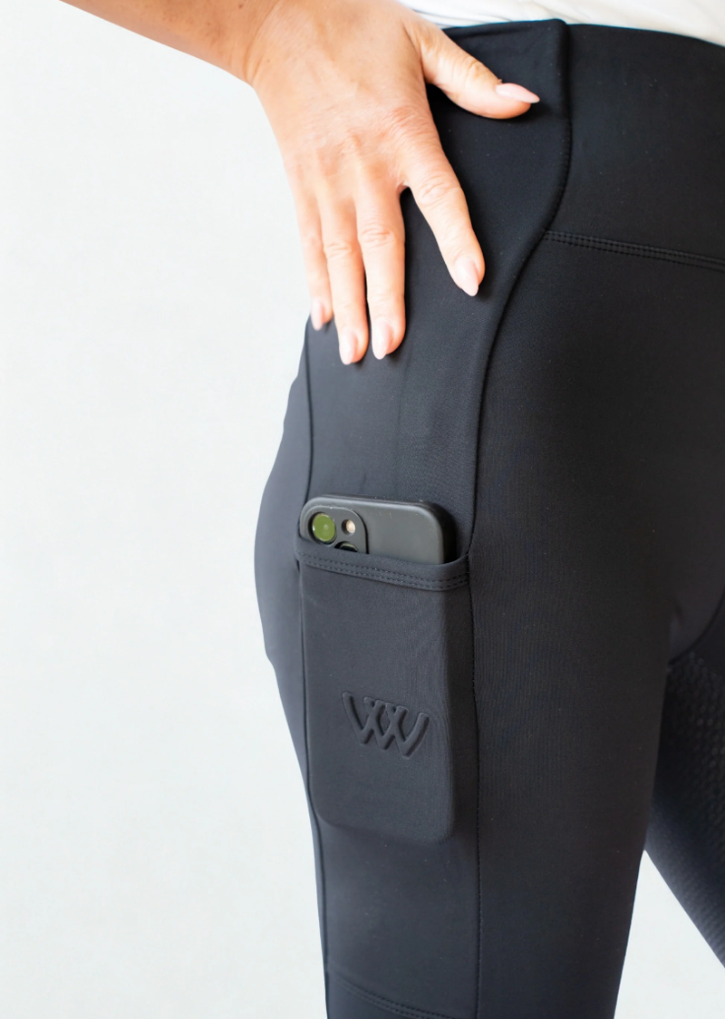Woof Wear Original Women's Full Seat Riding Tights - Black-2