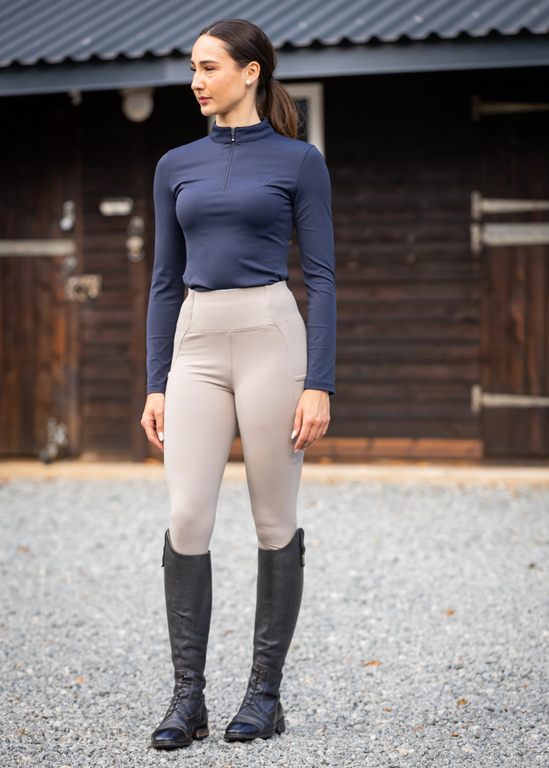 Woof Wear Original Women's Full Seat Riding Tights - Stone-2