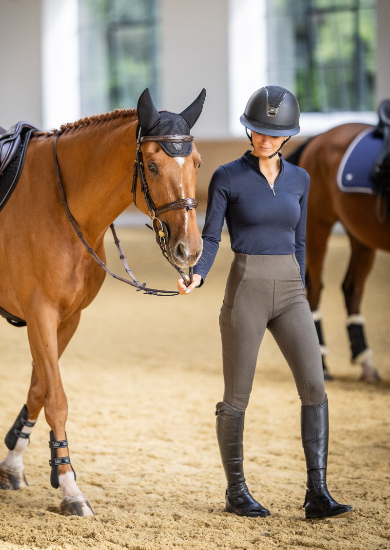 Woof Wear Women's Full Seat Winter Riding Tights - Olive-2