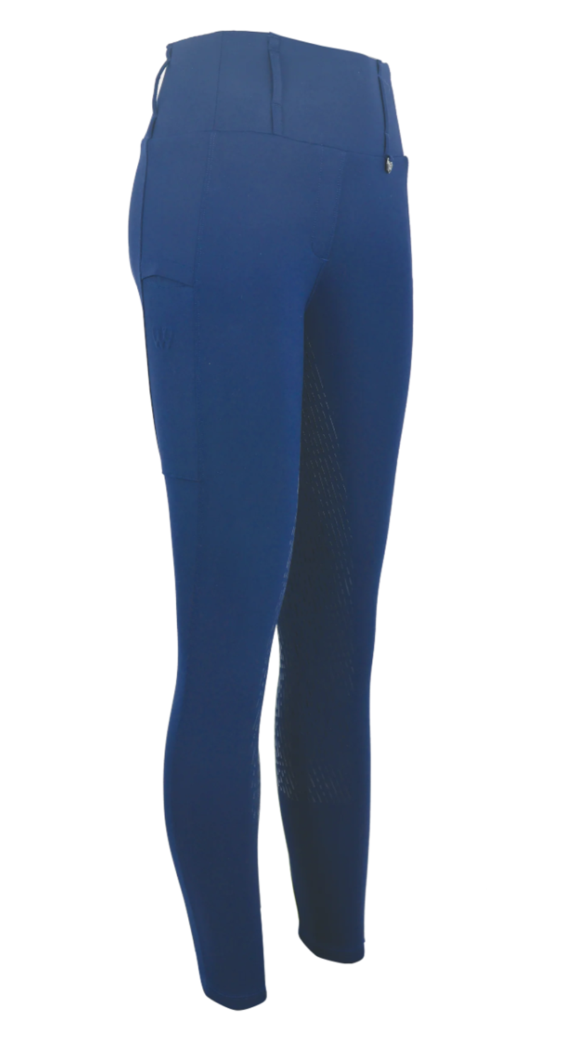 Woof Wear Women's All Season Full Seat Riding Tights - Navy