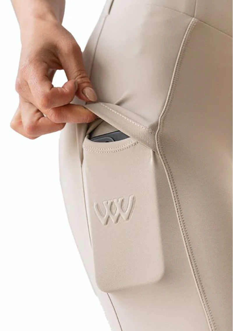 Woof Wear Women's All Season Full Seat Riding Tights - Stone-1