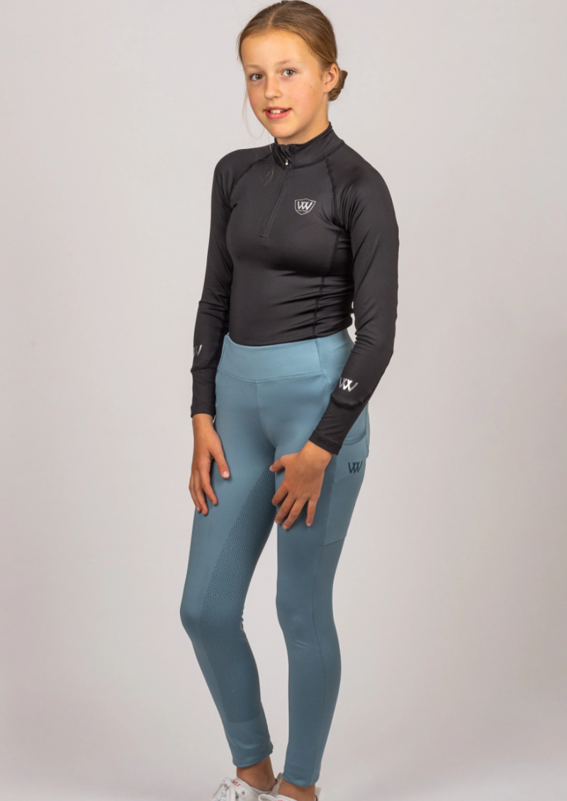 Woof Wear Children's Pro Tights - Mineral Blue-2