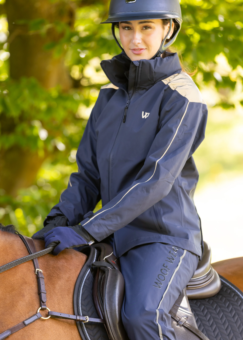 Woof Wear All Season Waterproof Riding Jacket - Navy-2