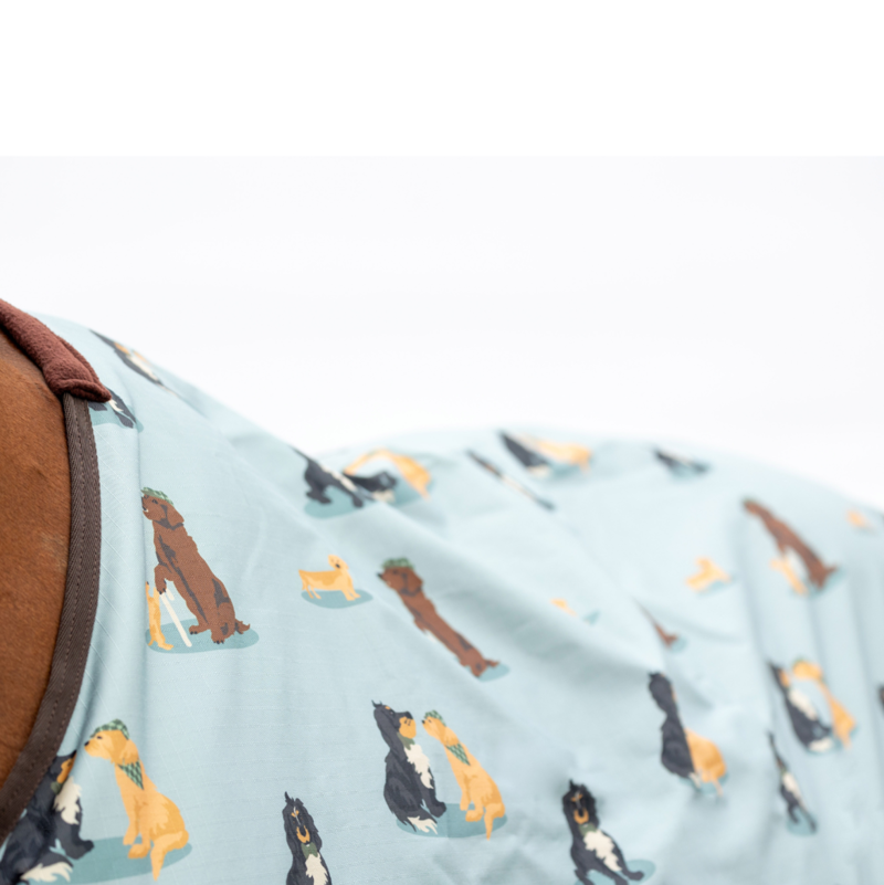 StormX Original It's A Dog's Life 0g Turnout Rug - Dusty Blue-3