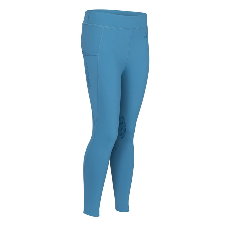 Shires Aubrion React Rhythm Children's Riding Tights - Kingfisher