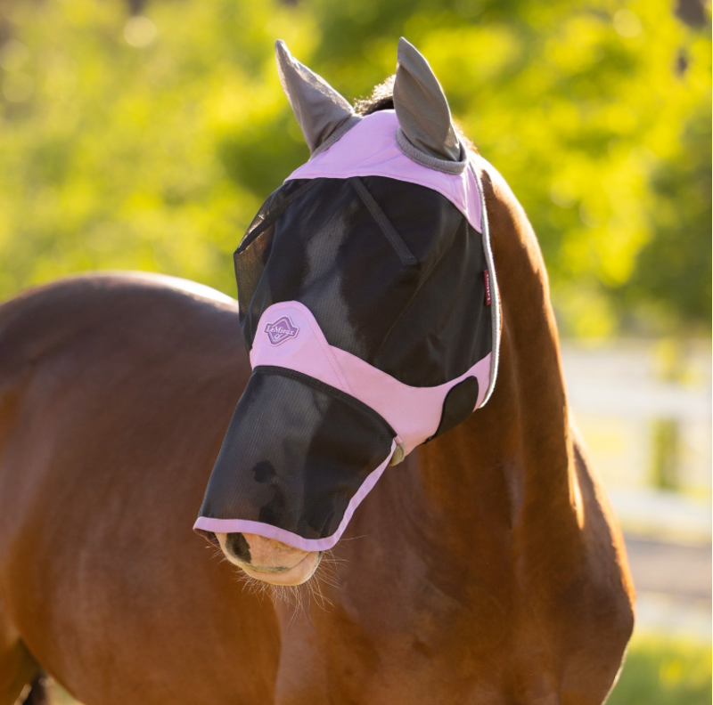 LeMieux Visor-Tek Full Fly Mask - Fondant