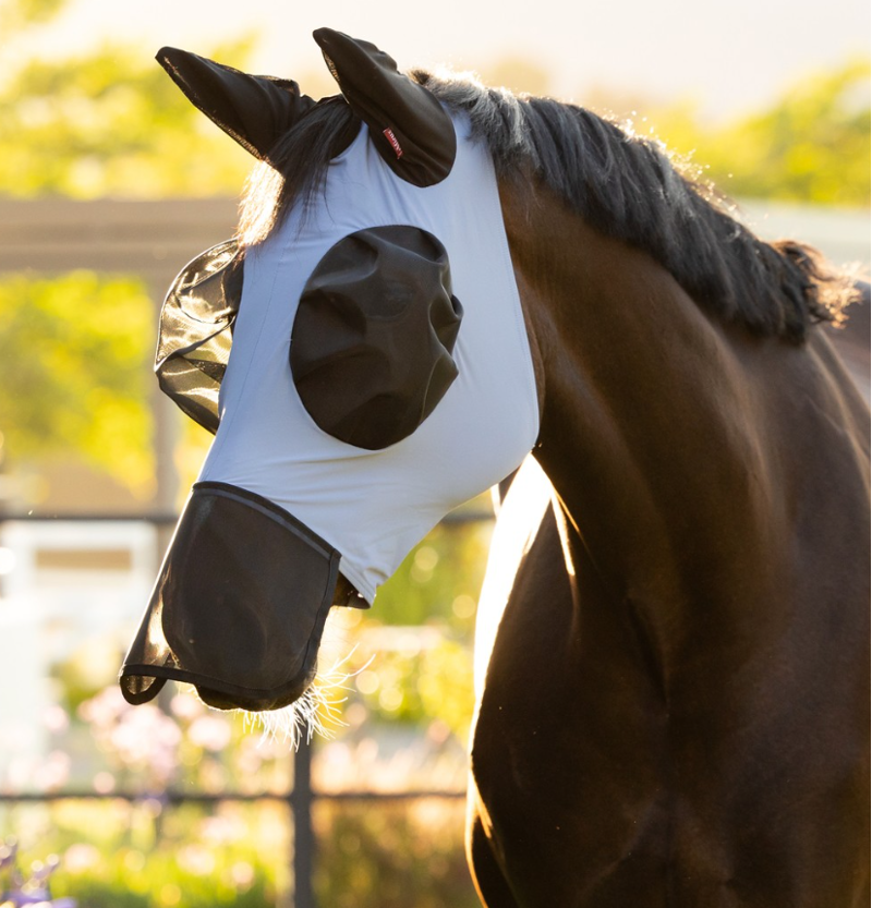 LeMieux Bug Relief Full Fly Mask - Powder Blue