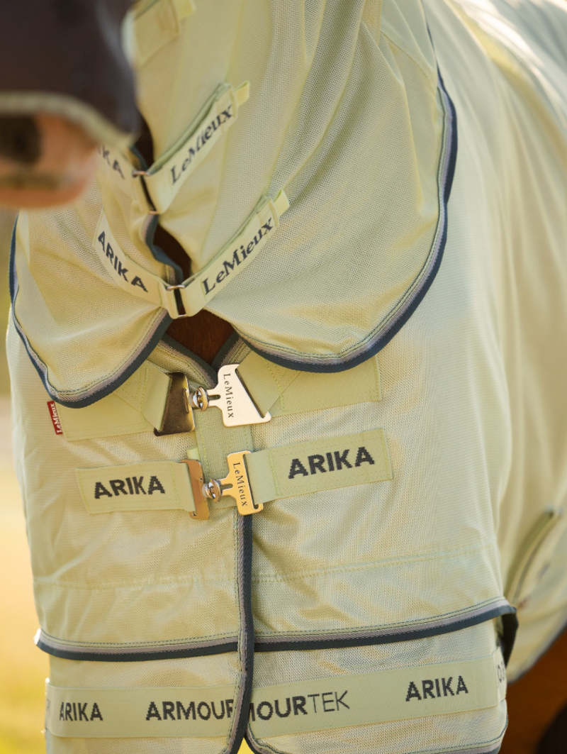 LeMieux Arika Armour-Tek Detachable Neck Fly Rug - Macaron-2
