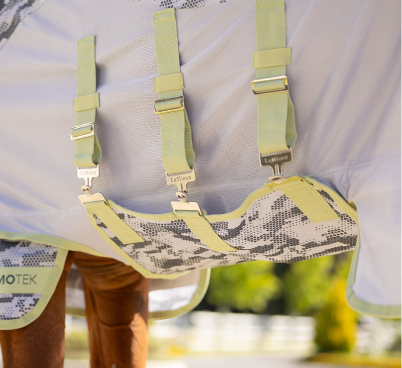LeMieux Arika Camo-Tek Fly Rug - Macaron-4