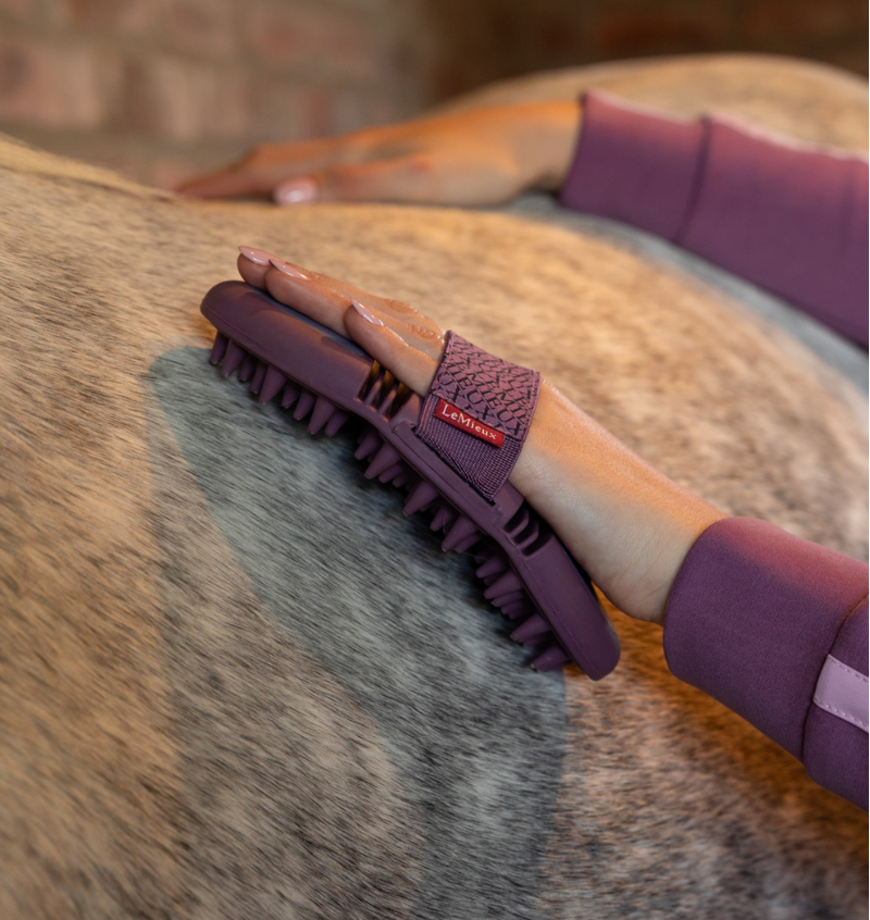 LeMieux Flexi Massage Brush - Powder Blue -1