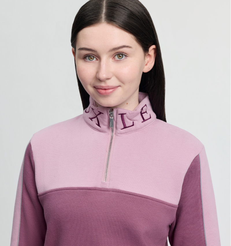 LeMieux Young Rider Cropped Kate Quarter Zip - Mallow-4