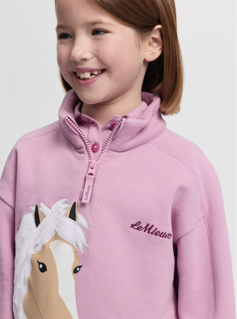 LeMieux Mini Quinn Quarter Zip Sweat - Fondant-1