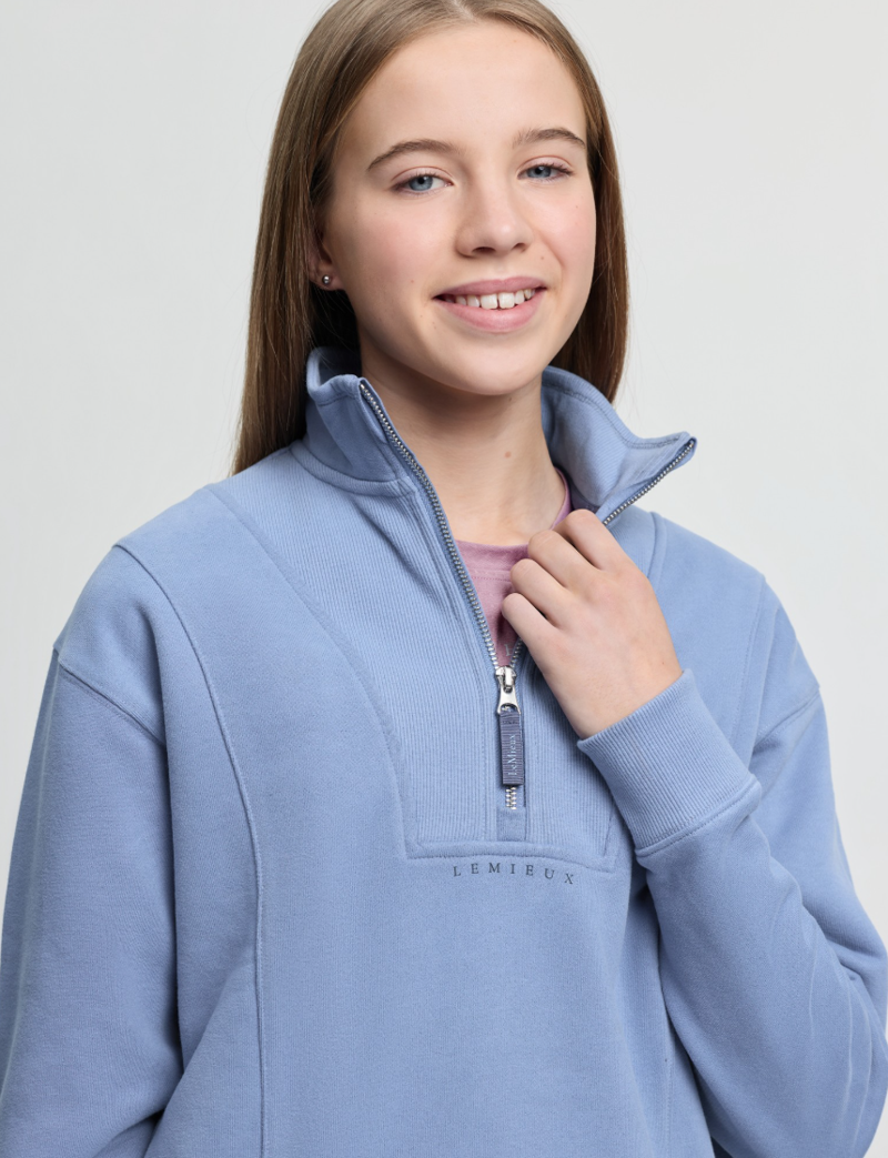 LeMieux Children's Vianne Quarter Zip - Powder Blue-1