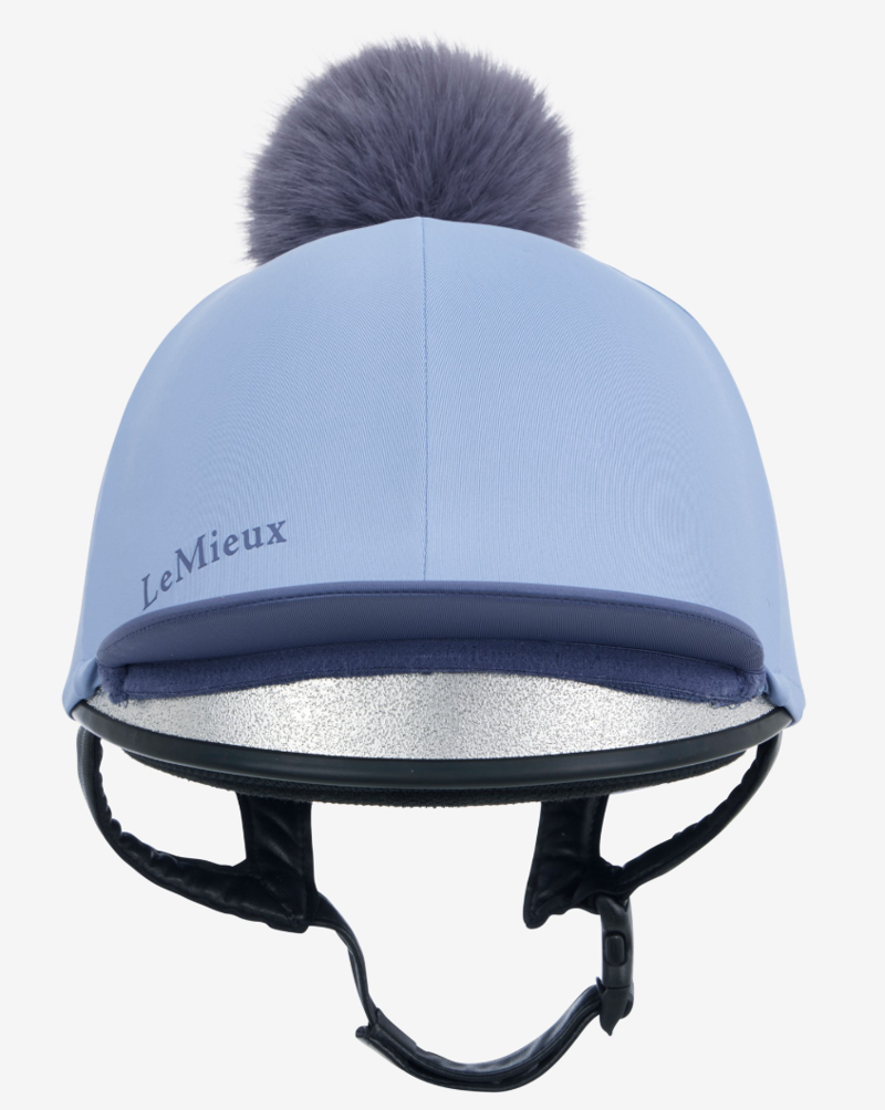 LeMieux Classique Pom Hat Silk - Powder Blue -1