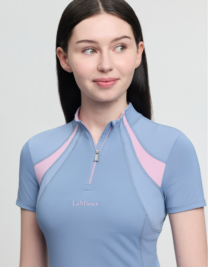 LeMieux Young Rider Mia Mesh Base Layer - Powder Blue-1