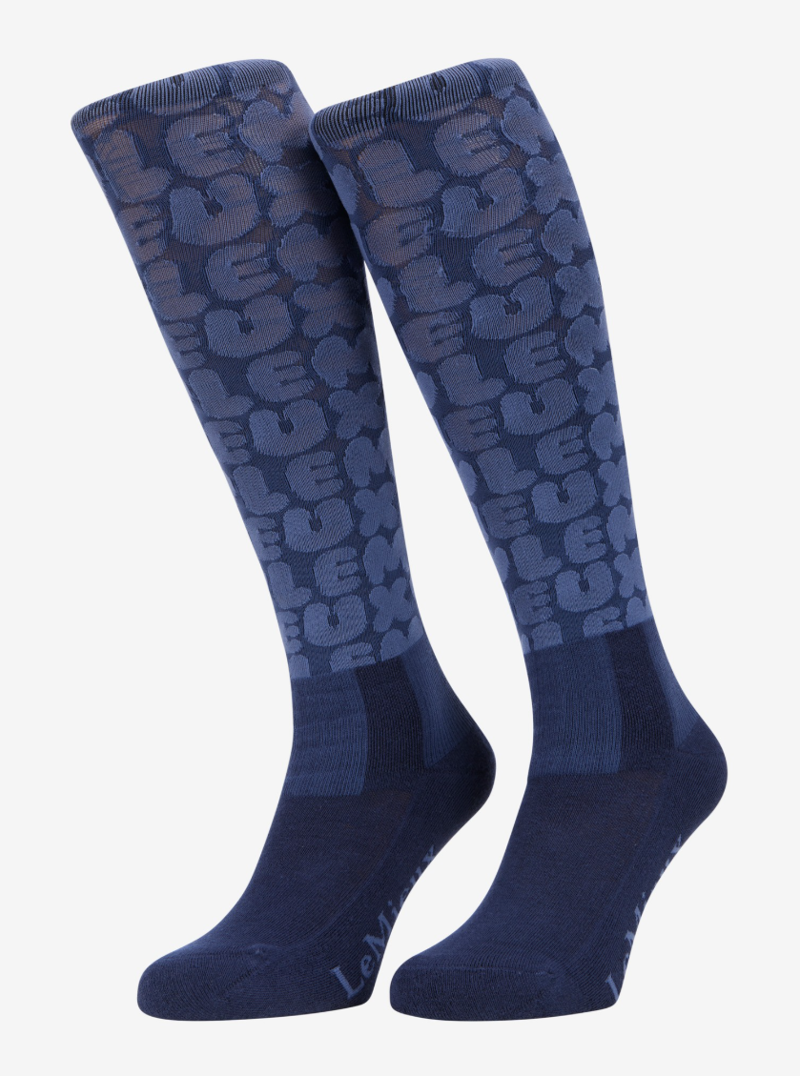 LeMieux Footsie Socks - Bubble Font Shadow