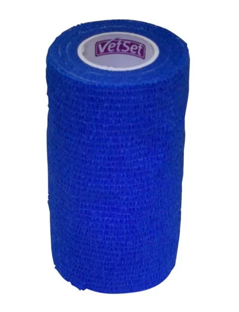 VetSet WrapTec Cohesive Bandage 100mm - Blue