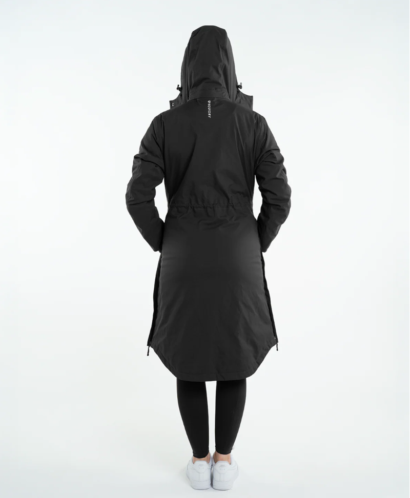 EQUIDRY BRONTE Ladies Fitted Waterproof Jacket With Removable Hood - Black-3