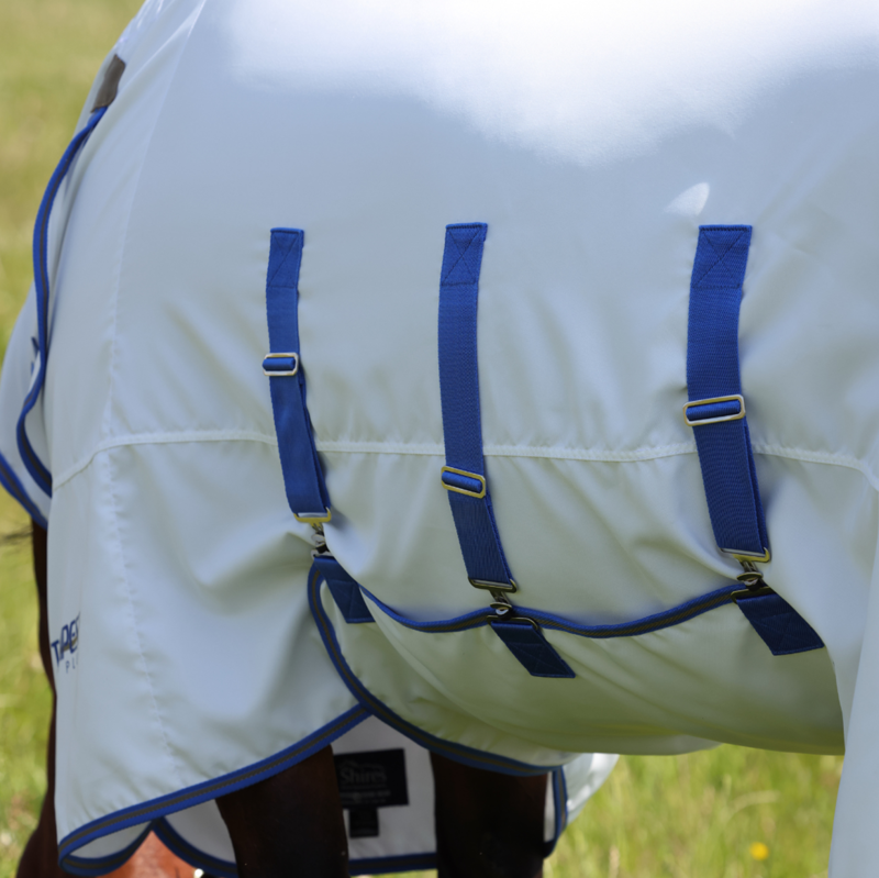 Shires Tempest Plus Sweet-Itch Combo Rug - White Airforce-4