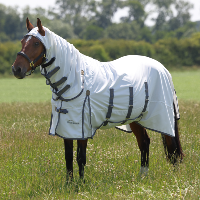 Shires Highlander Plus Sweet-Itch Combo Rug - White Airforce