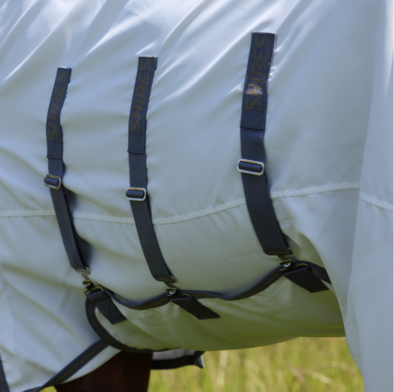 Shires Highlander Plus Sweet-Itch Combo Rug - White Airforce-3