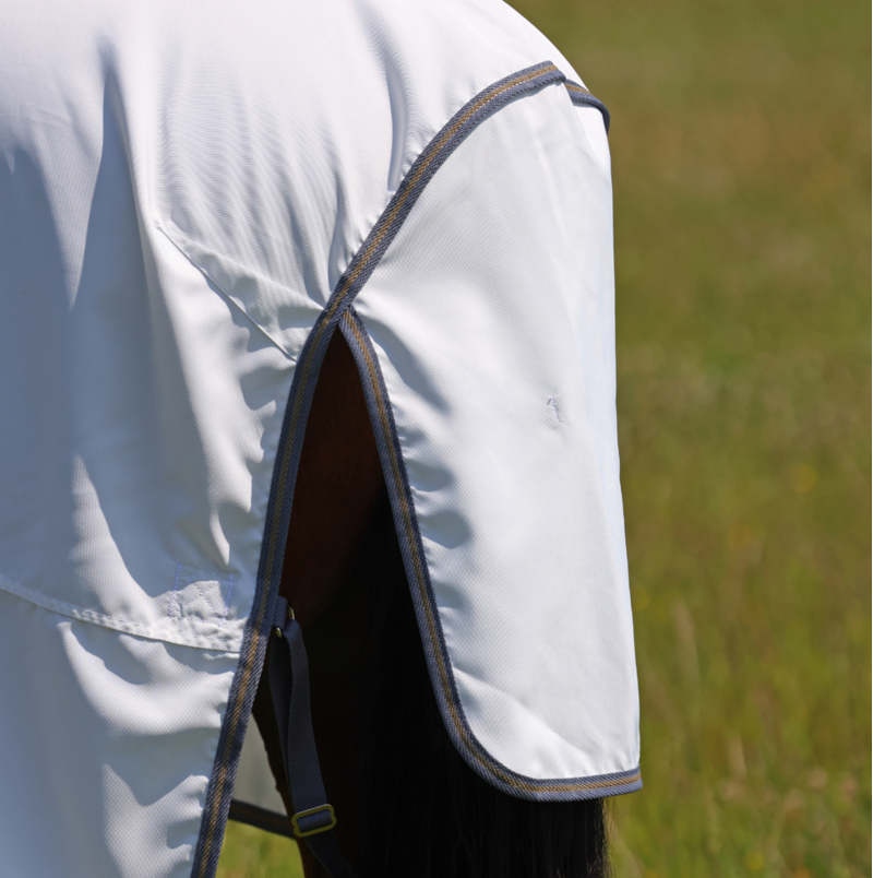 Shires Highlander Plus Sweet-Itch Combo Rug - White Airforce-4