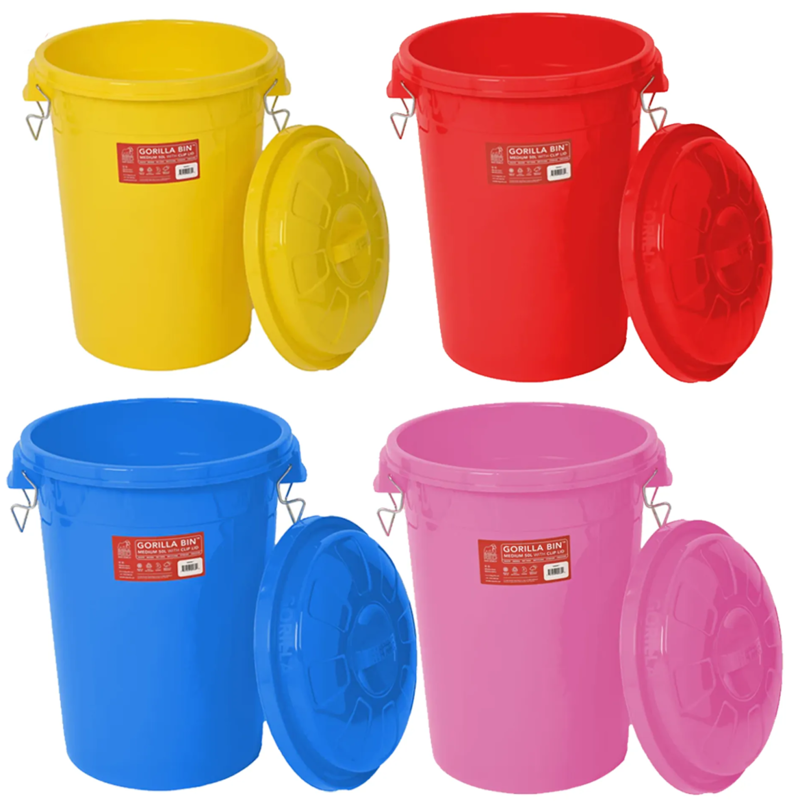 Red Gorilla 50L Storage Bin with Clip Lid - Red-1