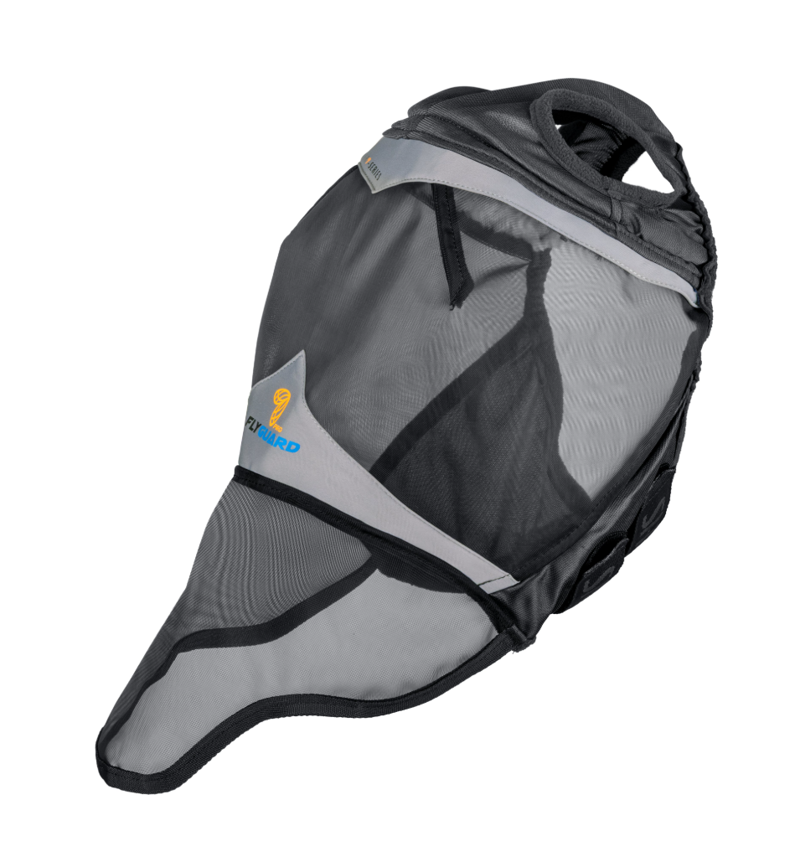 Shires FlyGuard Pro Fine Mesh Fly Mask With Ear Hole and Nose - Jet
