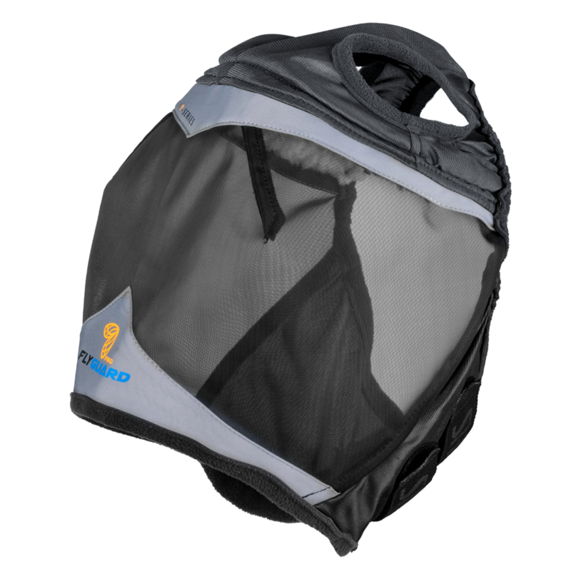 Shires FlyGuard Pro Fine Mesh Fly Mask With Ear Hole - Jet