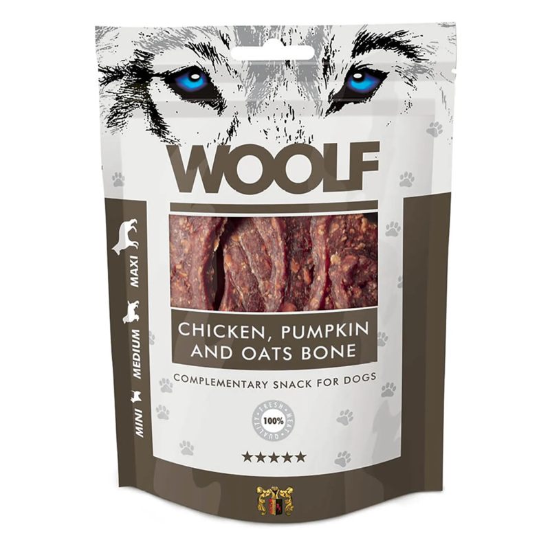 Woolf Chicken Pumpkin and Oats Dog Bones - 100g