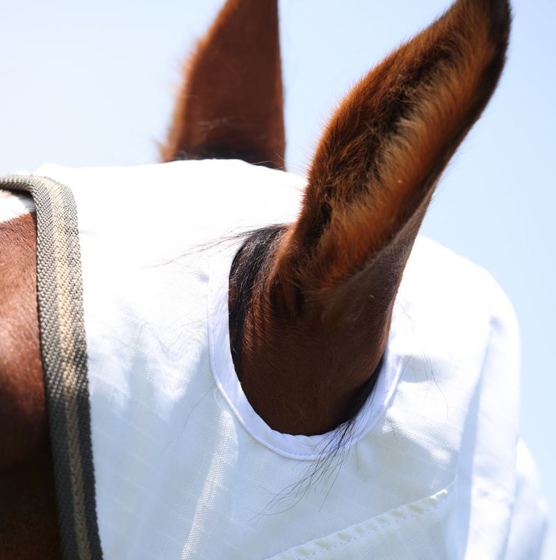 Shires  Highlander Plus Sun Shade Fly Combo Rug - White-4