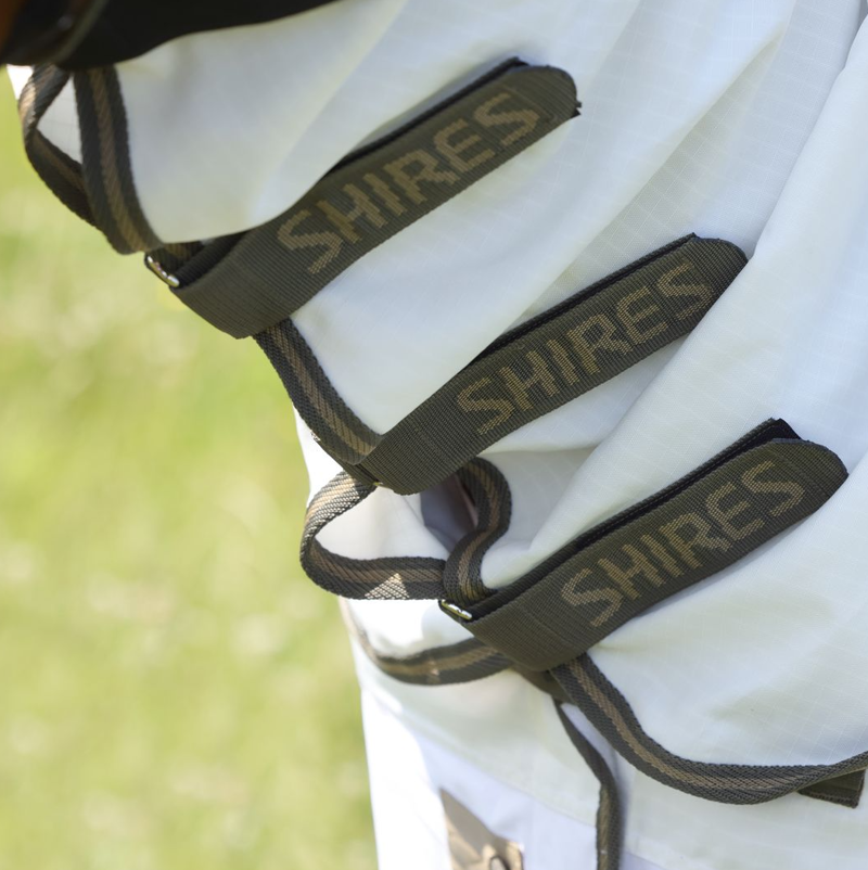 Shires  Highlander Plus Sun Shade Fly Combo Rug - White-1