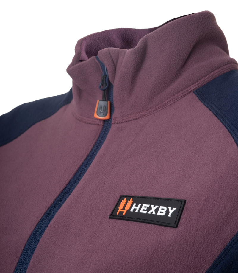 Hexby Ladies Fleece - Plum/Navy-2