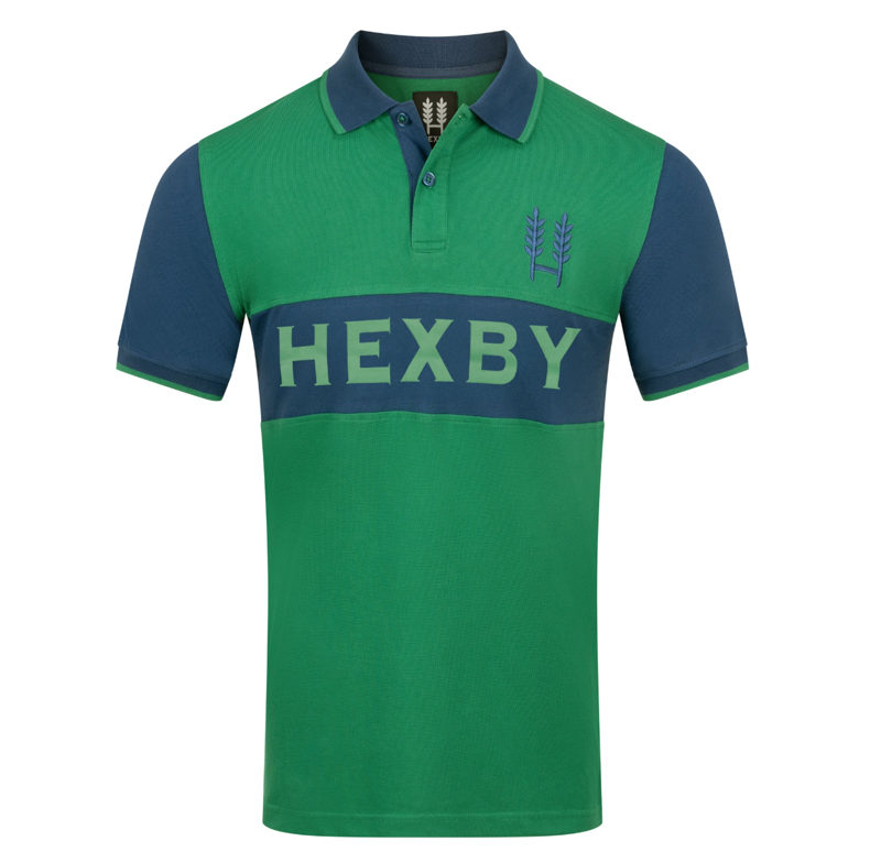 Hexby Classic Pique Polo Shirt - Forest/Navy