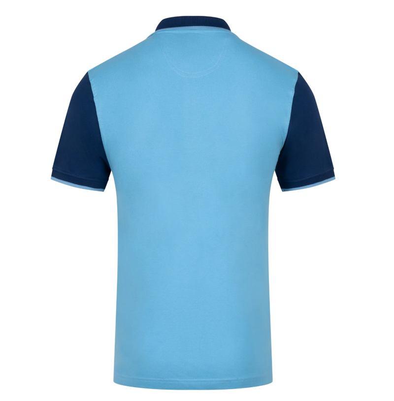 Hexby Classic Pique Polo Shirt - Sky/Navy-1
